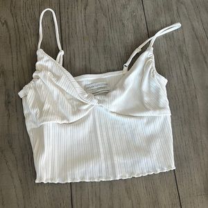Urban Outfitters off-white cropped tank, size medium